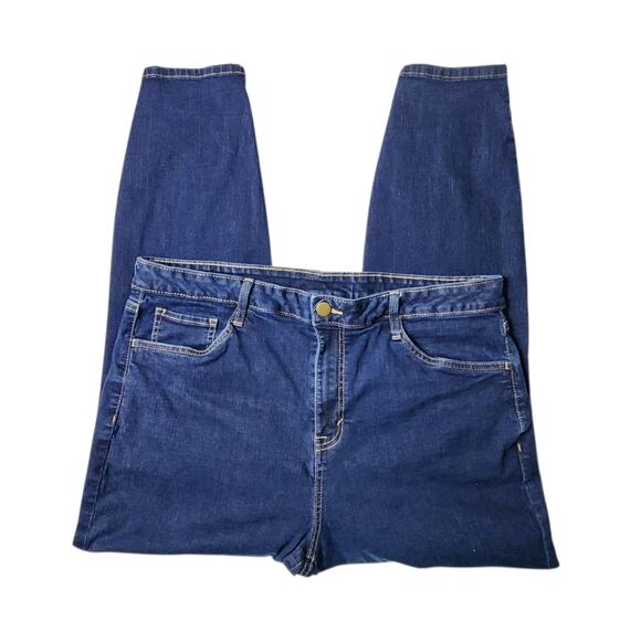 EVRI Blue High-Rise Skinny Jeans – Size 18 W, Five-Pocket, Belt Loops - Picture 1 of 14